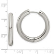 Stainless Steel Polished 4mm Hinged Hoop Earrings