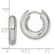 Stainless Steel Polished 5mm Hinged Hoop Earrings