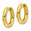 Stainless Steel Polished Yellow IP-plated 5mm Hinged Hoop Earrings