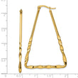 Stainless Steel Polished Yellow IP-plated Triangular Hoop Earrings