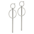 Stainless Steel Polished Post Dangle Earrings