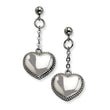 Stainless Steel Heart Post Dangle Earrings - Birthstone Company