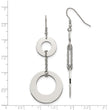 Stainless Steel Polished Circles Dangle Earrings