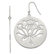 Stainless Steel Flower Cutout Dangle Earrings