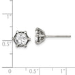 Stainless Steel Antiqued CZ Post Earrings