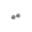 Stainless Steel Brushed w/ CZ Post Earrings - Birthstone Company