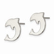 Stainless Steel Polished Dolphin Post Earrings