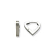 Stainless Steel Hinged Heart Hoop Earrings