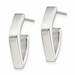 Stainless Steel Polished J Post Earrings