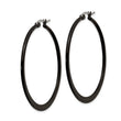 Stainless Steel Black IP plated 43mm Hoop Earrings