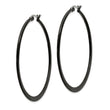 Stainless Steel Black IP plated 55mm Hoop Earrings
