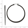 Stainless Steel Black IP plated 55mm Hoop Earrings