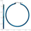 Stainless Steel Blue IP plated 49.5mm Hoop Earrings