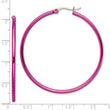 Stainless Steel Pink IP plated 48mm Hoop Earrings
