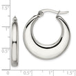Stainless Steel 25mm Hollow Hoop Earrings