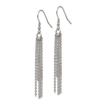 Stainless Steel Multistrand Dangle Earrings