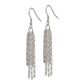 Stainless Steel Multistrand Box Chain Dangle Earrings