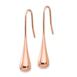 Stainless Steel Pink IP-plated Dangle Earrings