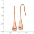 Stainless Steel Pink IP-plated Dangle Earrings