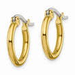Stainless Steel Gold IP plated 15.5mm Hoop Earrings