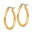 Stainless Steel Gold IP plated 26mm Hoop Earrings