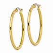 Stainless Steel Gold IP plated 32mm Hoop Earrings