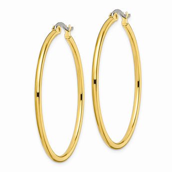 Stainless Steel Gold IP plated 40mm Hoop Earrings