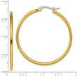 Stainless Steel Gold IP plated 40mm Hoop Earrings