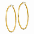Stainless Steel Gold IP plated 48mm Hoop Earrings