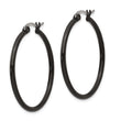 Stainless Steel Black IP plated 32mm Hoop Earrings
