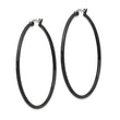 Stainless Steel Black IP plated 48mm Hoop Earrings