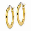 Stainless Steel Gold IP plated Tapered 19mm Hoop Earrings