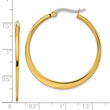Stainless Steel Gold IP plated Tapered 34mm Hoop Earrings