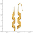 Stainless Steel Yellow IP-plated Swirl Dangle Earrings