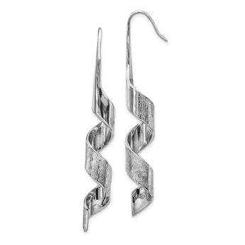 Stainless Steel Swirl Dangle Earrings