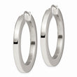 Stainless Steel Polished Hollow 30mm Flat Hoop Earrings