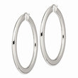 Stainless Steel Polished Hollow Hoop Earrings