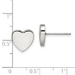 Stainless Steel Small Heart Post Earrings