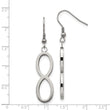 Stainless Steel Brushed/Polished Dangle Infinity Earrings