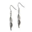 Stainless Steel Antiqued CZ Shepherd Hook Earrings