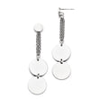 Stainless Steel Polished Post Dangle Circle Earrings - Birthstone Company
