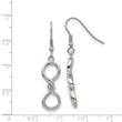 Stainless Steel Polished Infinity Symbol Shepherd Hook Earrings