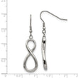 Stainless Steel Polished Infinity Symbol Shepherd Hook Earrings
