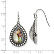 Stainless Steel Imitation Abalone Polished/Antiqued Earrings