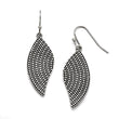 Stainless Steel Polished/Antiqued Wing Earrings - Birthstone Company