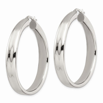 Stainless Steel Polished 6.75mm Hoop Earrings