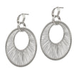 Stainless Steel Polished Wire Circle Post Dangle Earrings