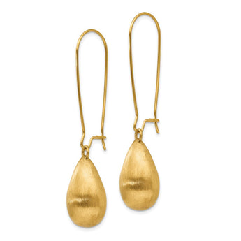 Stainless Steel Polished/Brushed Yellow IP-plated Earrings