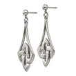 Stainless Steel Polished Post Dangle Earrings