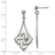 Stainless Steel Polished Post Dangle Earrings